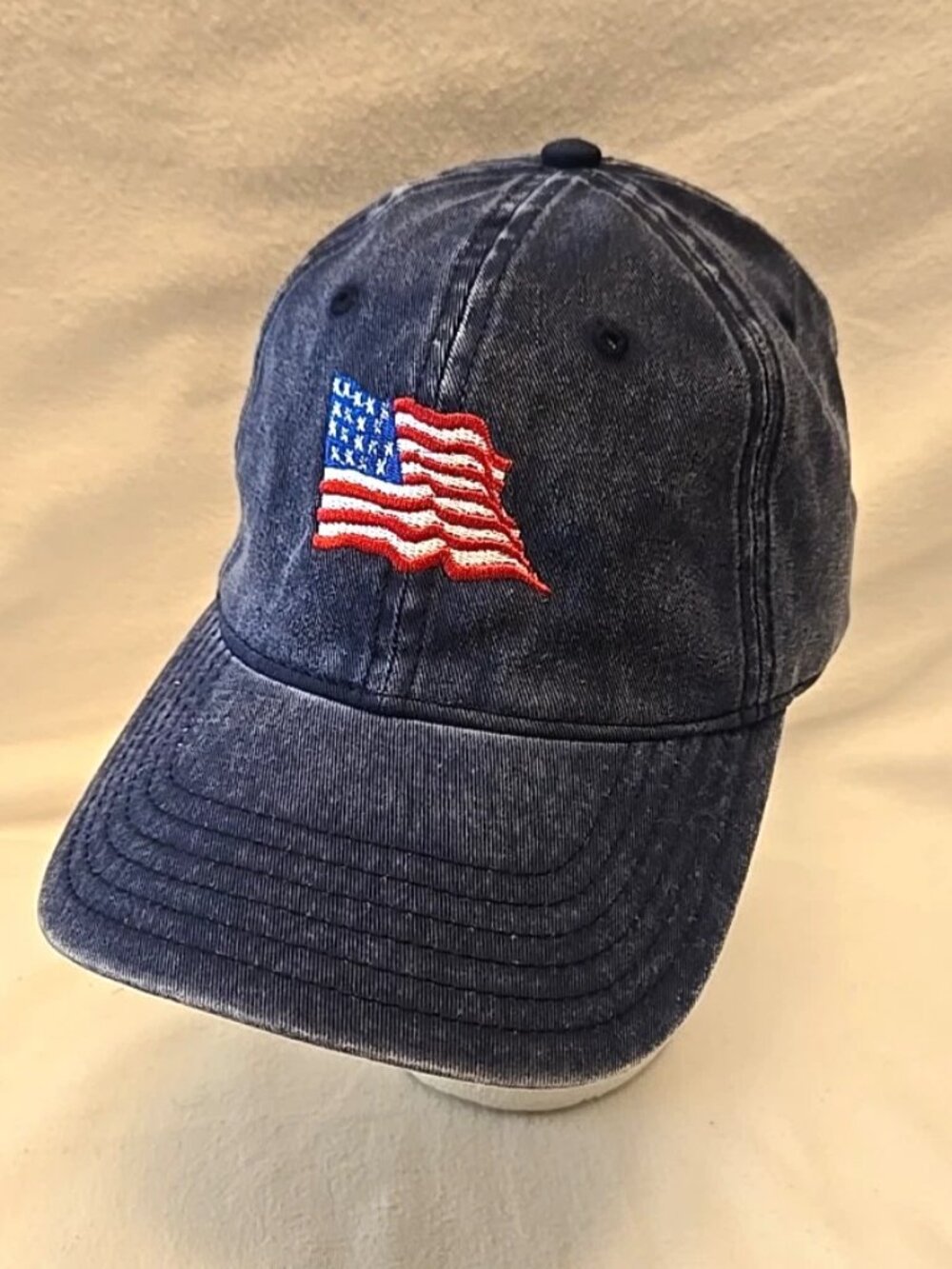 American Flag - Blue Denim Baseball Cap - Adjustable. NWOT